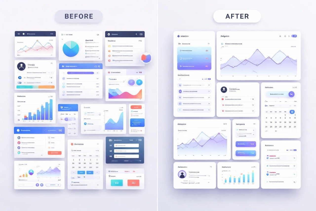 Before/after diagram